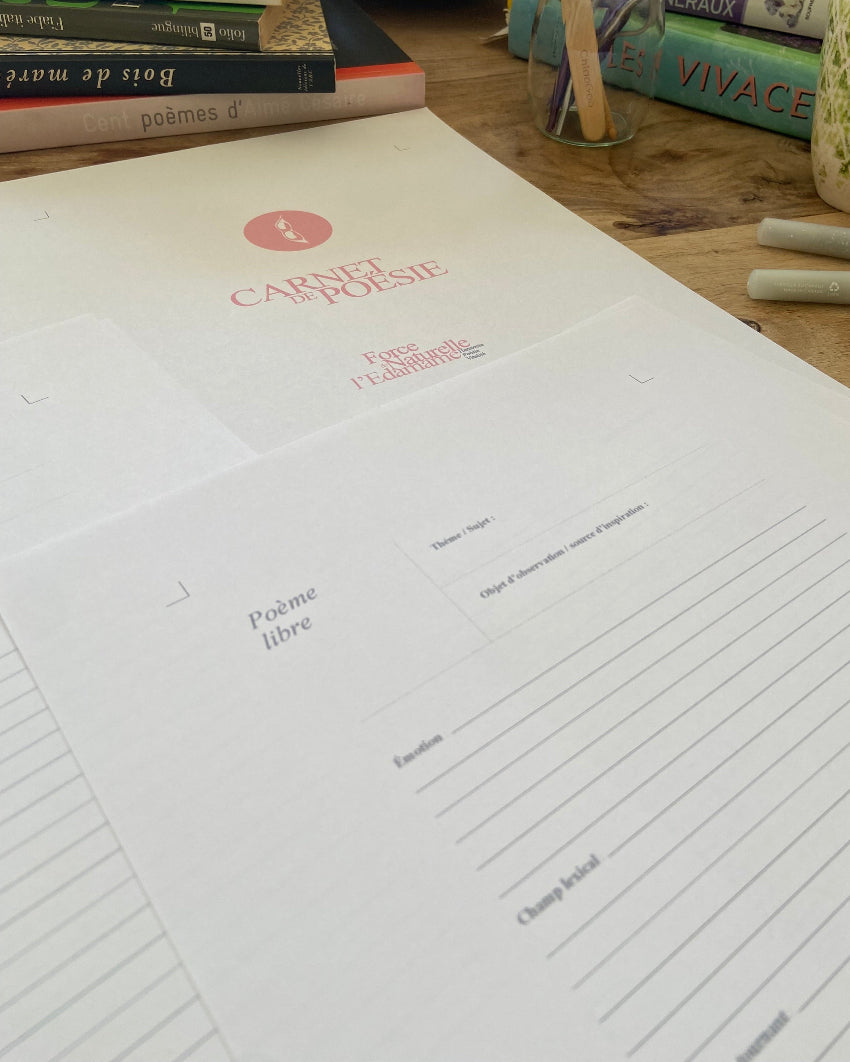 Carnet de poésie — Force naturelle de l’Edamame, version PDF à télécharger, page exercice libre