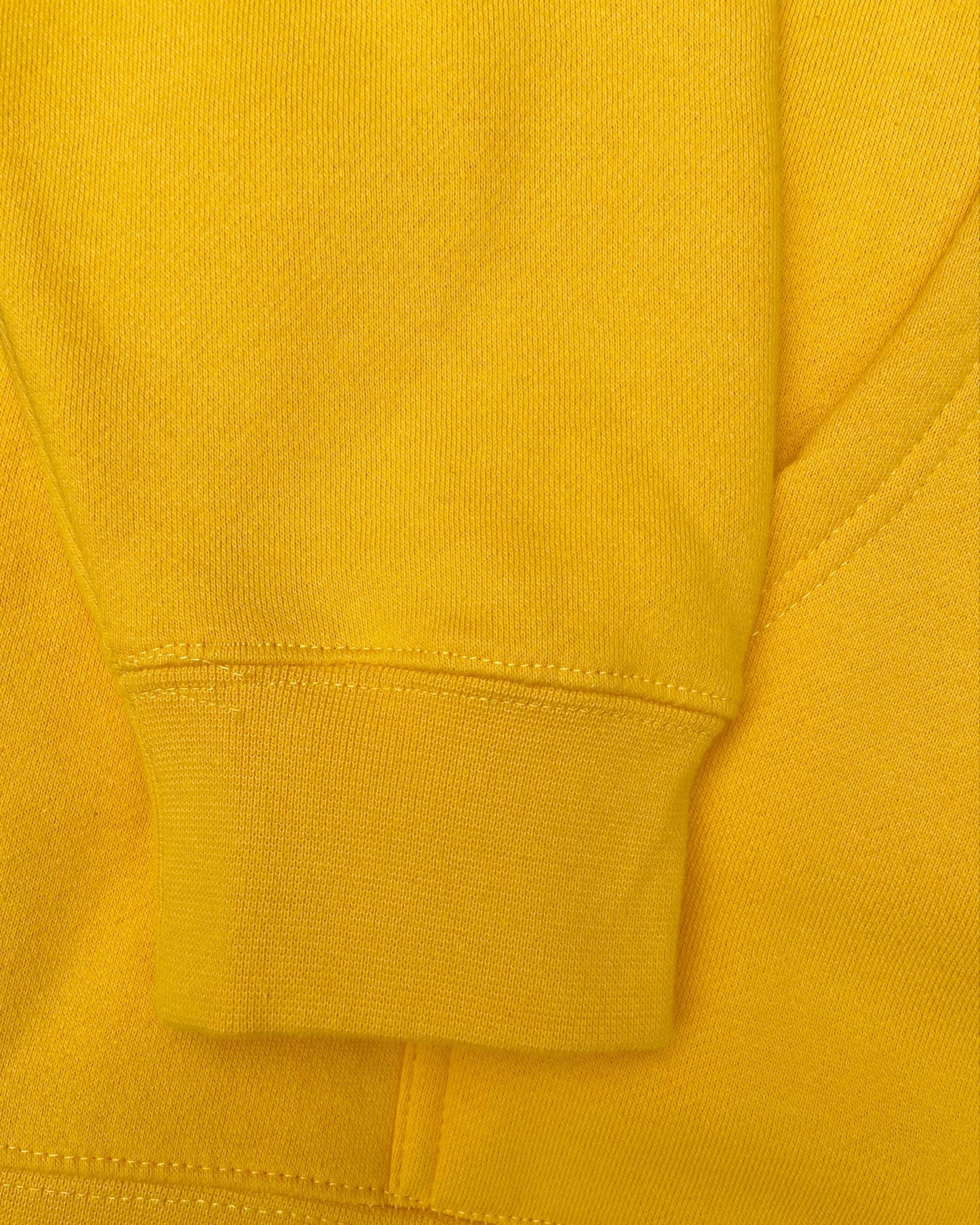 Hoodie de qualité supérieure « Les forces naturelles » — couleur jaune — étampe Maïs — manche