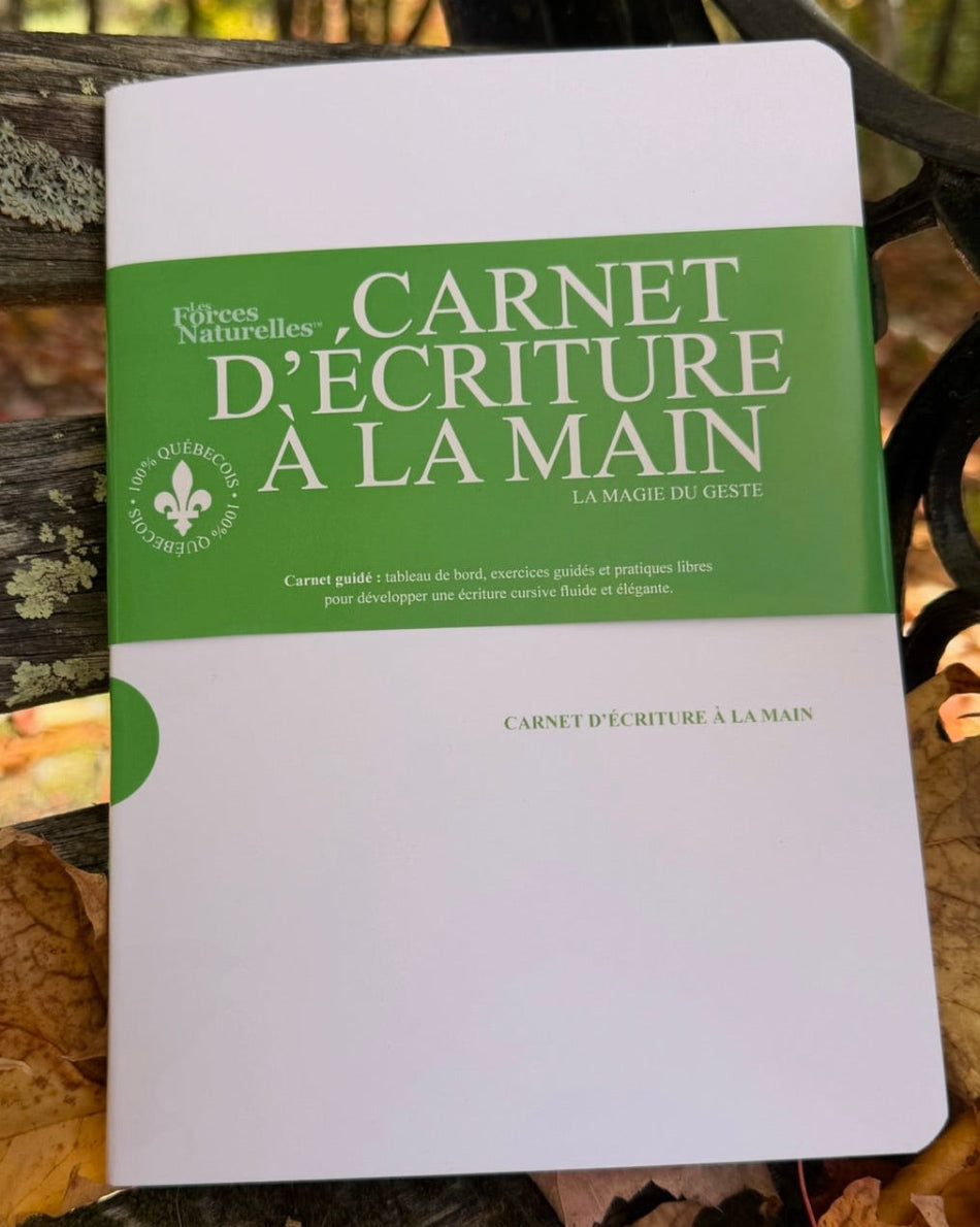Carnet d’écriture à la main — Force naturelle du céleri, journaling guidé, calligraphie, page couverture