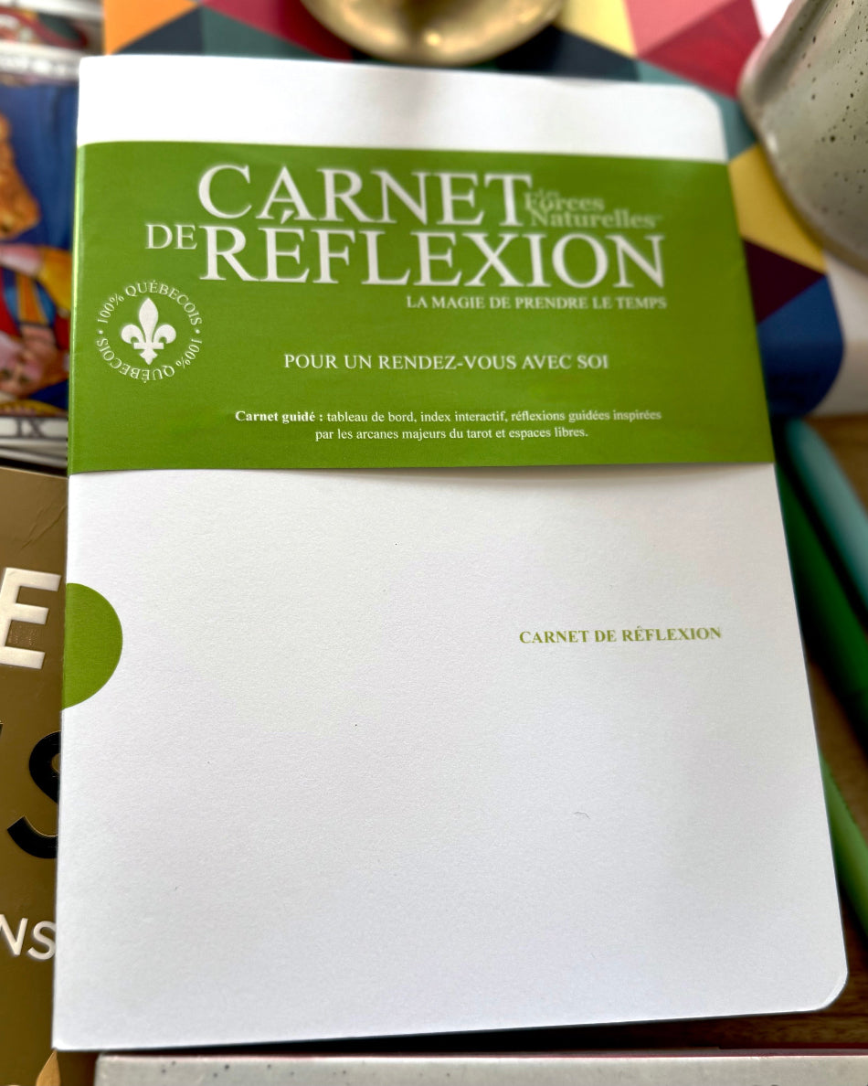 Carnet de réflexion — Force naturelle de l'Avocat, carnet journaling guidé, page couverture