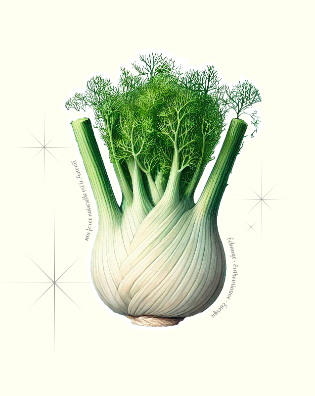 Hoodie de qualité supérieure « Les forces naturelles » — couleur blanc crème — étampe Fenouil — détail de l'étampe