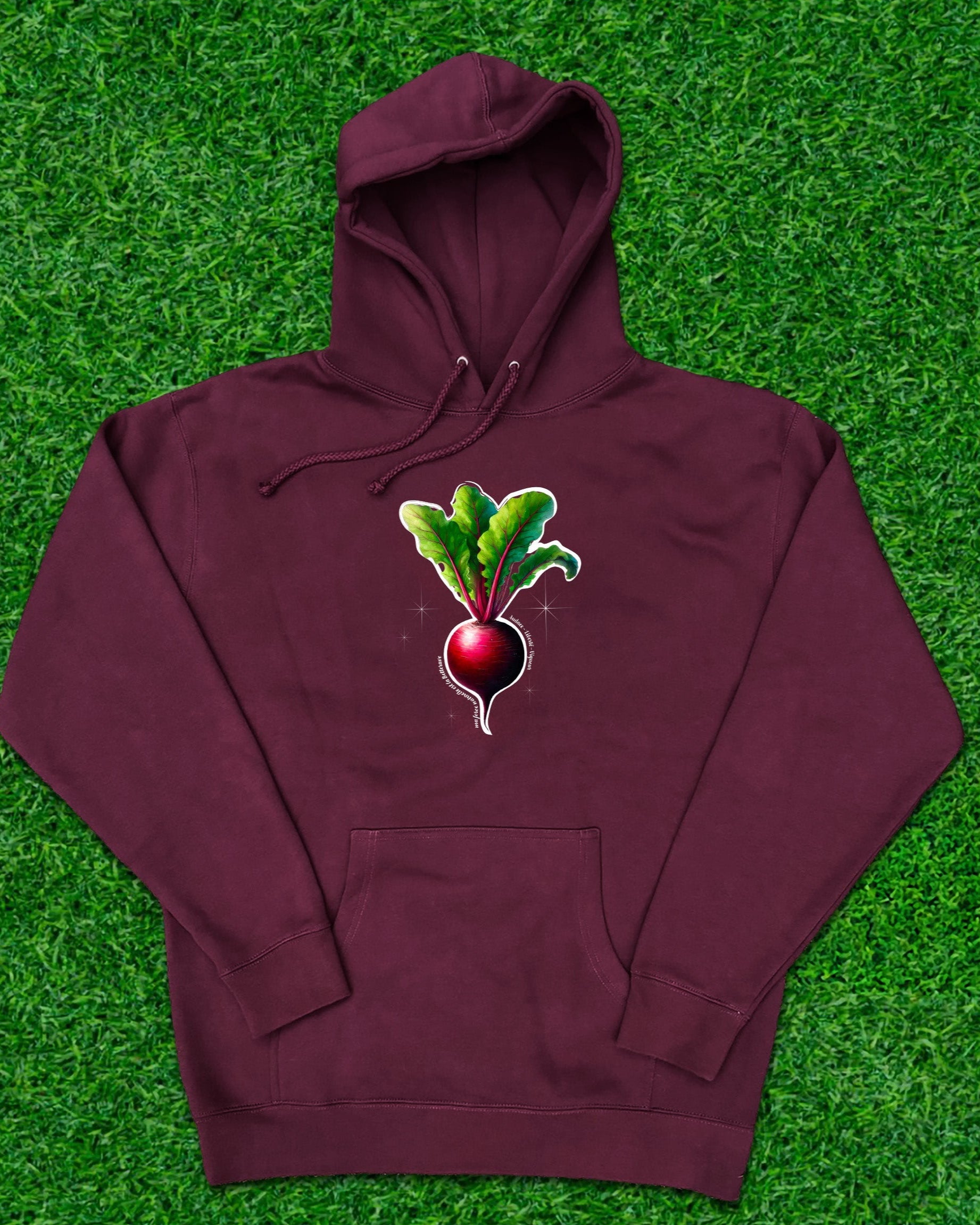 Hoodie de qualité supérieure « Les forces naturelles » — couleur bordeaux — étampe Betterave