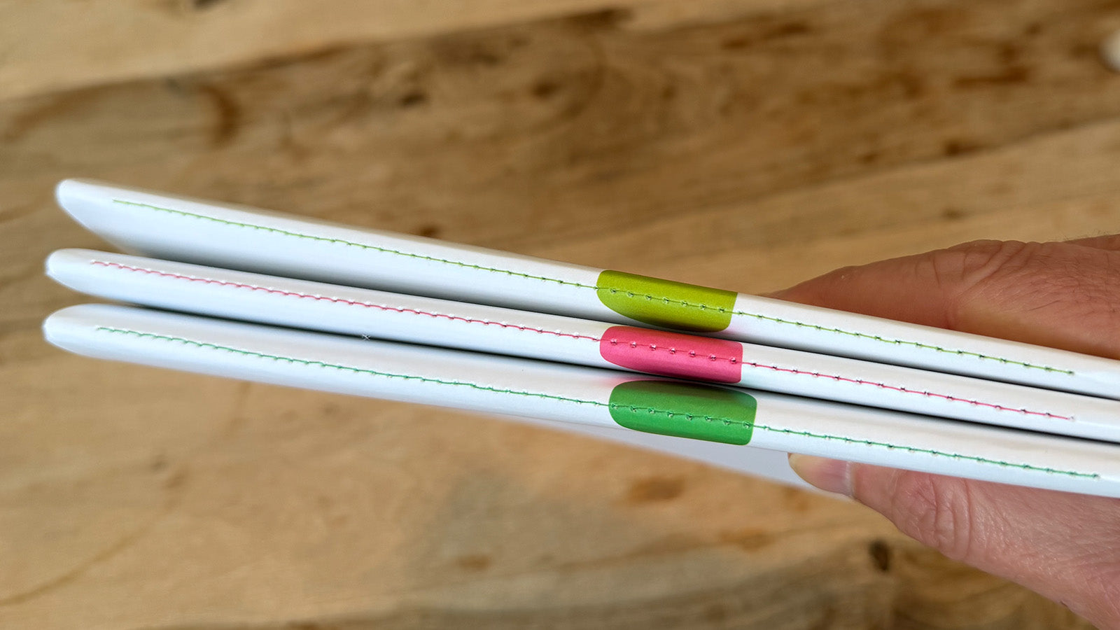 Carnets guidés Les Forces naturelles pour un journaling sur mesure. Sur la photo : Carnet d'écriture à la main, Carnet de réflexion et Carnet poésie.